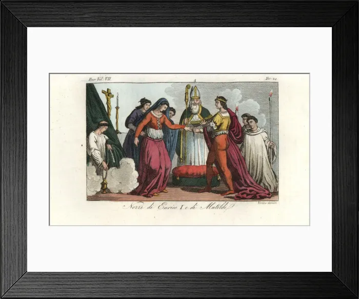 Framed Print : Marriage of King Henry I of England and Matilda Framed Print : Marriage of King Henry I of England and Matilda