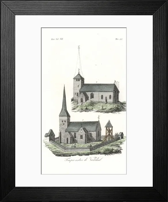 Framed Print : Vaksala Church, near Uppsala, Sweden, 12th century Framed Print : Vaksala Church, near Uppsala, Sweden, 12th century