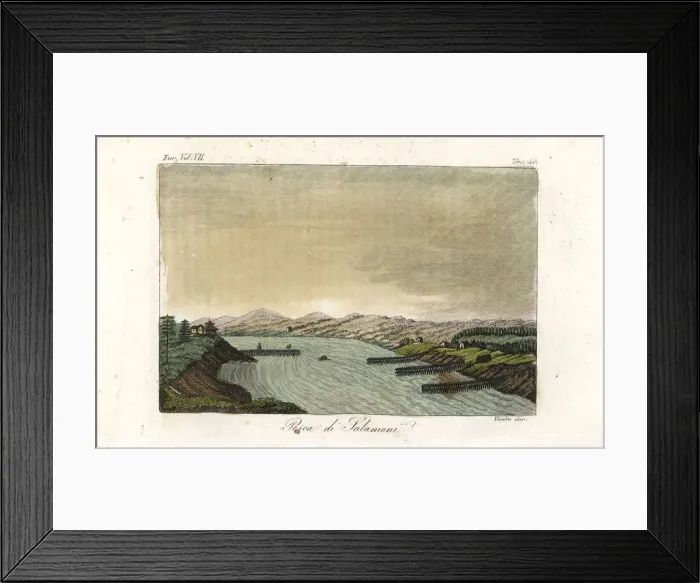 Framed Print : Salmon fishing on a river in Norway Framed Print : Salmon fishing on a river in Norway