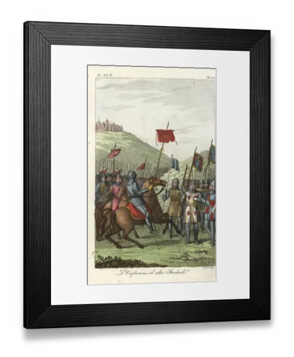 Framed Print : Oriflammes, battle standard of the King of Framed Print : Oriflammes, battle standard of the King of