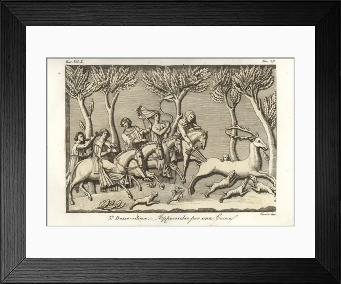 Framed Print : Fifth bas-relief of a 12th century sarcophagus Framed Print : Fifth bas-relief of a 12th century sarcophagus