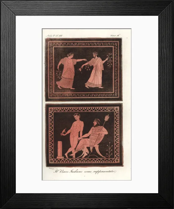 Framed Print : Depictions of Bacchus, conqueror of India, on Roman vases Framed Print : Depictions of Bacchus, conqueror of India, on Roman vases