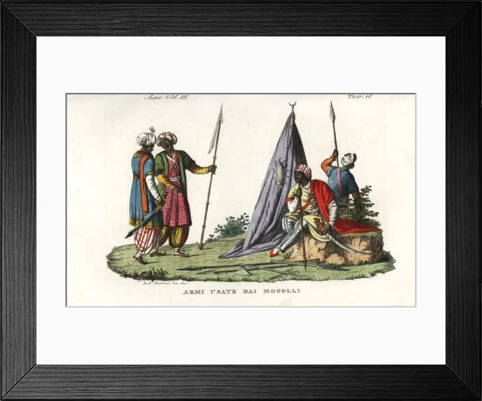 Framed Print : Weapons used by Mughal soldiers: scimitar Framed Print : Weapons used by Mughal soldiers: scimitar