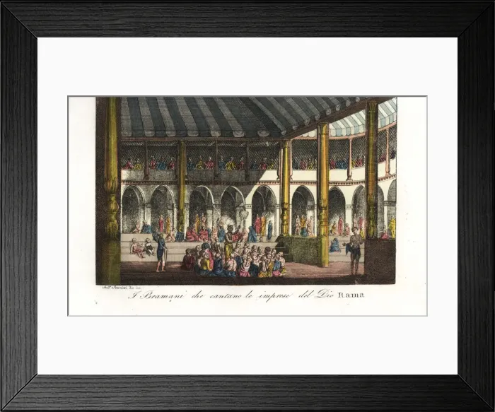 Framed Print : Brahmins singing praises to Lord Rama Framed Print : Brahmins singing praises to Lord Rama