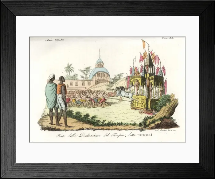 Framed Print : Festival for the dedication of a HIndu temple