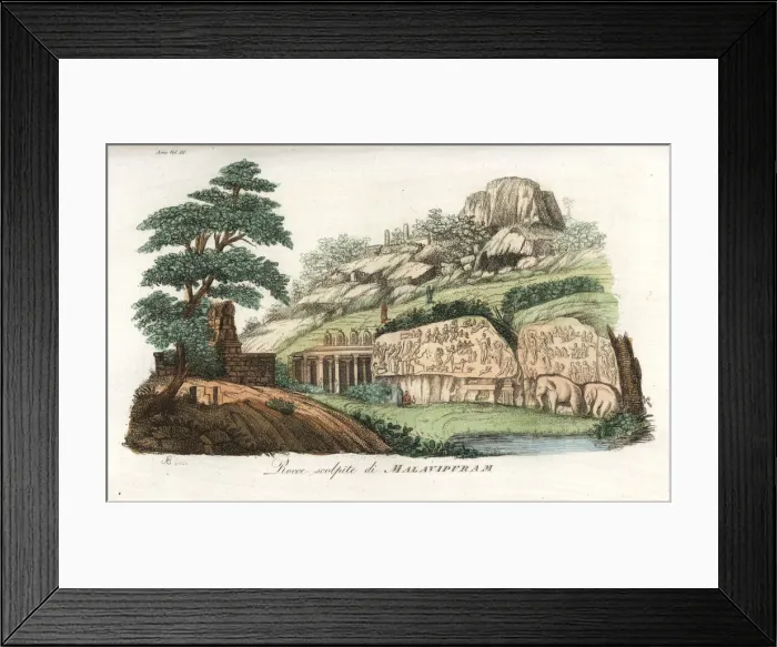 Framed Print : Ancient temples and carved rocks in the city Framed Print : Ancient temples and carved rocks in the city