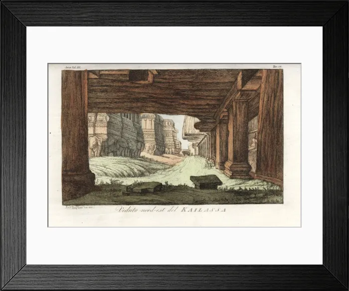 Framed Print : North-east view of the Kailasa temple, Ellora Framed Print : North-east view of the Kailasa temple, Ellora