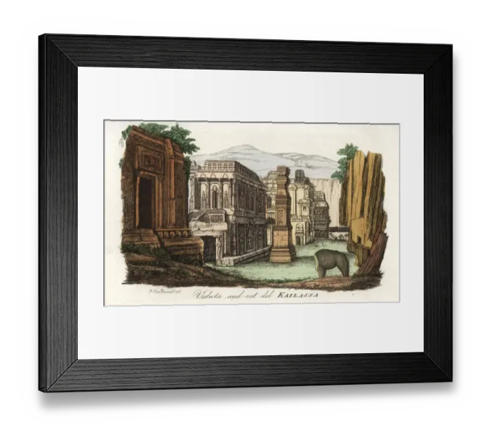 Framed Print : South-east view of the Kailasa temple, Ellora Framed Print : South-east view of the Kailasa temple, Ellora
