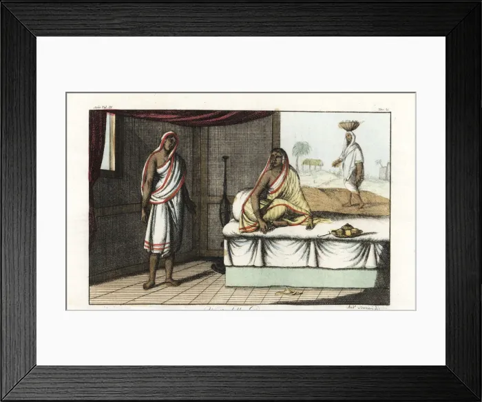Framed Print : Different types of sari and clothes worn by Indian women Framed Print : Different types of sari and clothes worn by Indian women