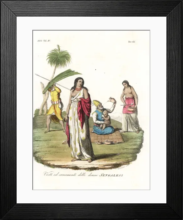 Framed Print : Costume of a Singhalese woman in Sri Lanka Framed Print : Costume of a Singhalese woman in Sri Lanka