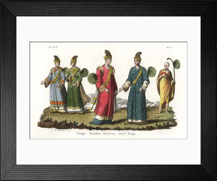Framed Print : Burmese court officials to the Emperor Framed Print : Burmese court officials to the Emperor