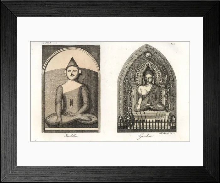 Framed Print : Image of Buddha in Bengal and Birman Gautama Framed Print : Image of Buddha in Bengal and Birman Gautama