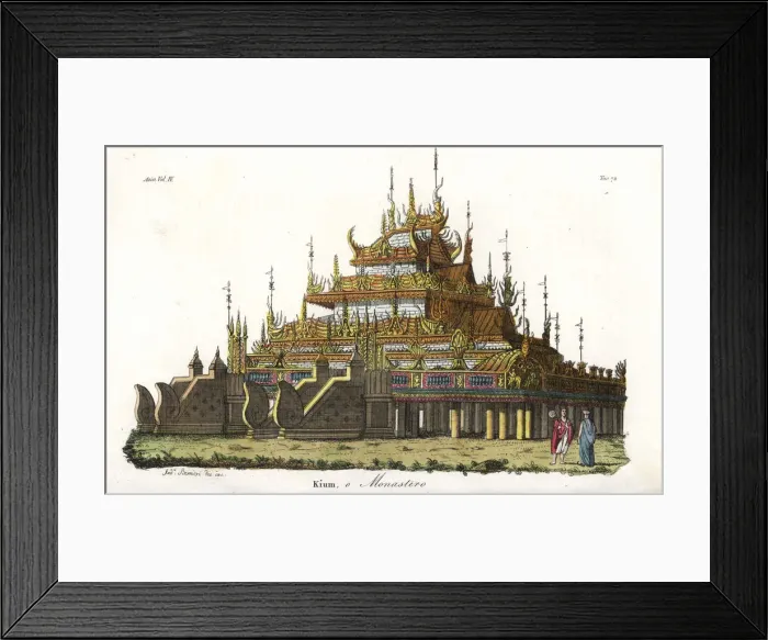Framed Print : A kioum or Buddhist monastery in Burma Framed Print : A kioum or Buddhist monastery in Burma