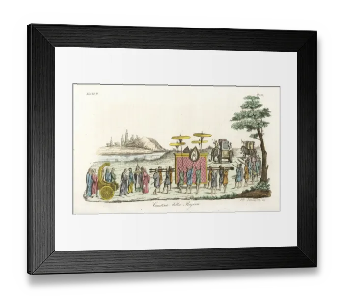 Framed Print : Funeral procession and cortege for a queen Framed Print : Funeral procession and cortege for a queen