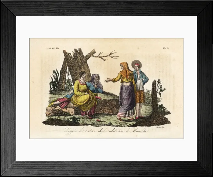 Framed Print : Costumes of the Tagalog women of Manila, the Philippines Framed Print : Costumes of the Tagalog women of Manila, the Philippines