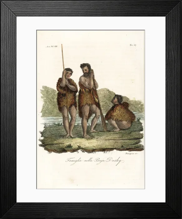 Framed Print : Maori family in Dusky Bay, New Zealand Framed Print : Maori family in Dusky Bay, New Zealand