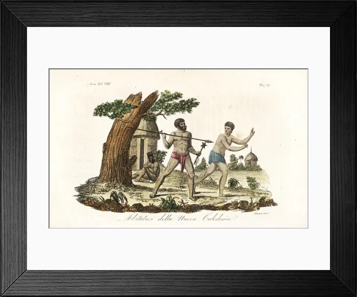 Framed Print : Kanak natives of New Caledonia Framed Print : Kanak natives of New Caledonia