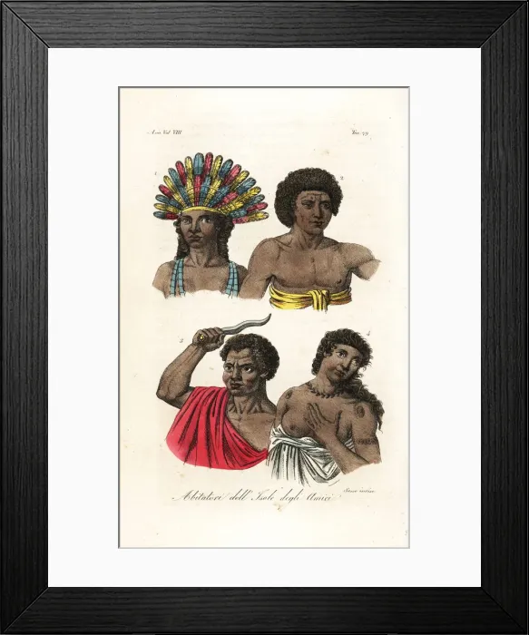Framed Print : Natives of Tonga (Friendly Islands) Framed Print : Natives of Tonga (Friendly Islands)