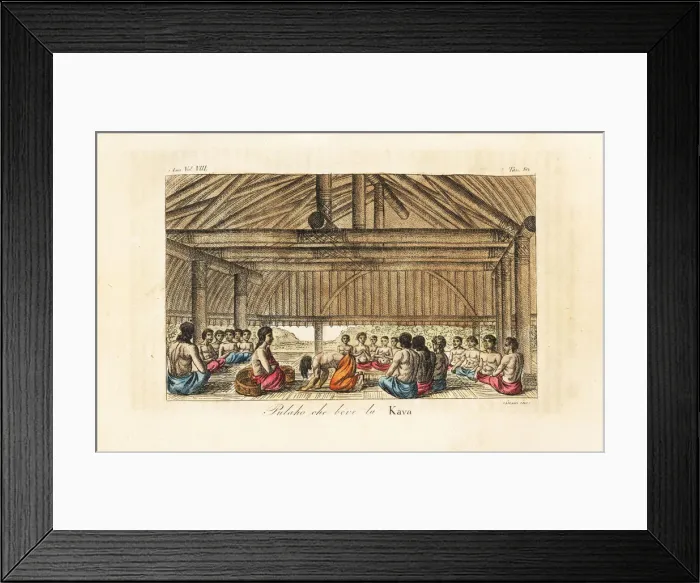 Framed Print : King Polaho drinking kava in a longhouse, Tonga Framed Print : King Polaho drinking kava in a longhouse, Tonga