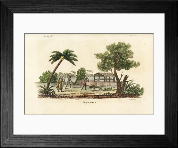 Framed Print : Principal mourner in mask and costume before Framed Print : Principal mourner in mask and costume before