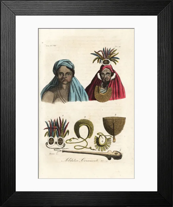Framed Print : Marquesas Islanders: woman in turban Framed Print : Marquesas Islanders: woman in turban