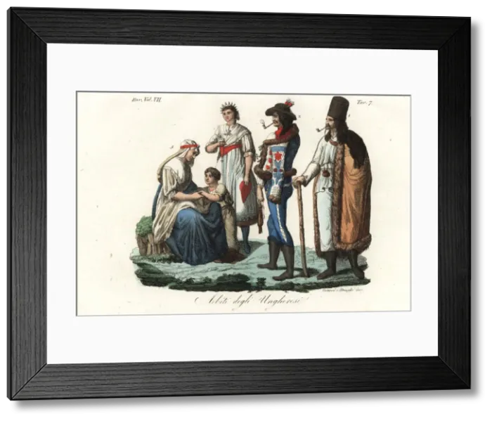 Framed Print : Costumes of the Hungarians, 18th century Framed Print : Costumes of the Hungarians, 18th century