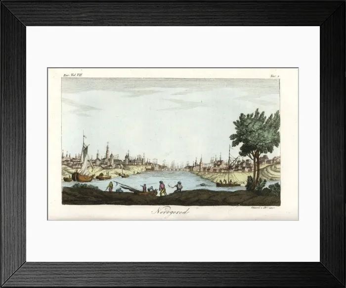 Framed Print : View of the city of Novgorod, Russia, 18th century Framed Print : View of the city of Novgorod, Russia, 18th century