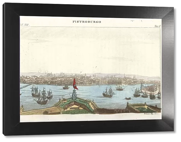 View of the city of St. Petersburg, Russia, circa 1800