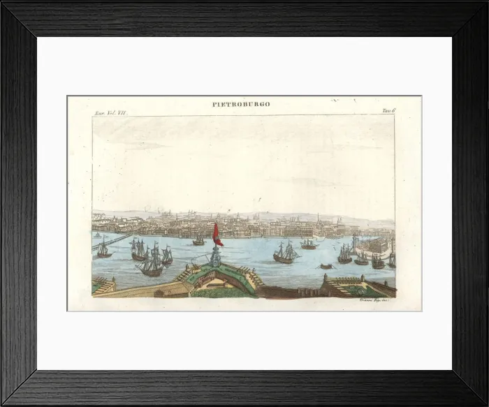 Framed Print : View of the city of St. Petersburg, Russia, circa 1800 Framed Print : View of the city of St. Petersburg, Russia, circa 1800