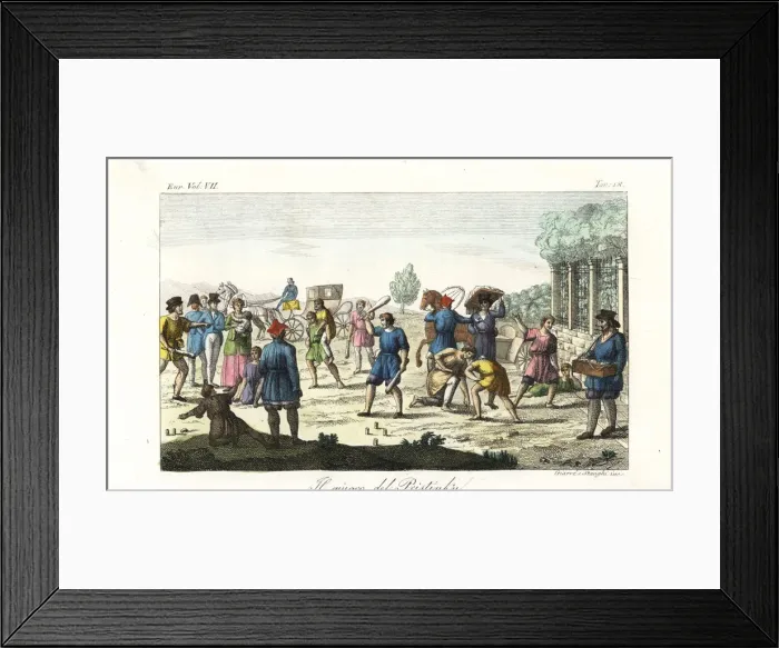 Framed Print : Russians playing the game of Pristinky, skittles Framed Print : Russians playing the game of Pristinky, skittles