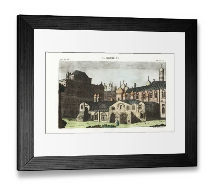 Framed Print : View of the Kremlin, Moscow, 18th century Framed Print : View of the Kremlin, Moscow, 18th century