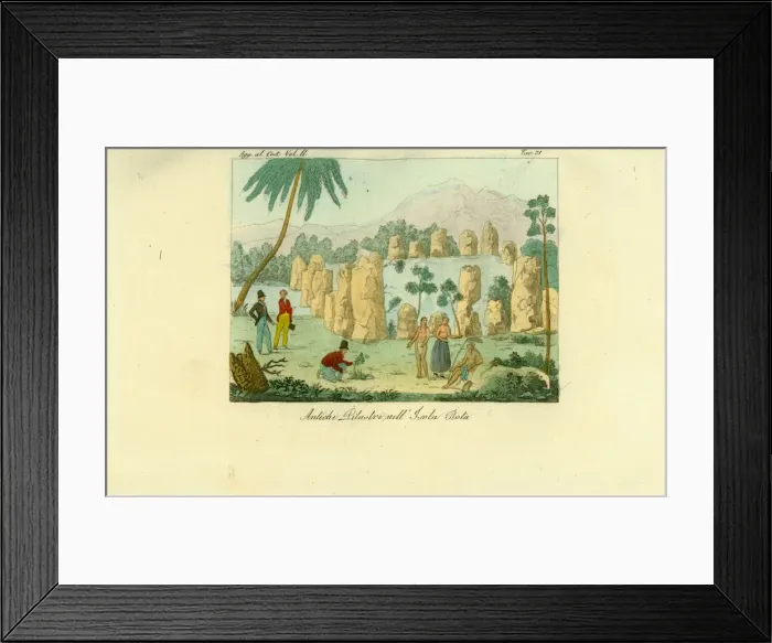 Framed Print : Ancient Luta pillars on the island of Rota Framed Print : Ancient Luta pillars on the island of Rota