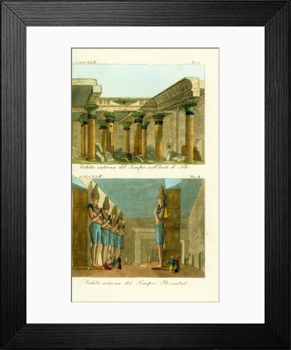 Framed Print : Temple of Isis on Philae Island and Great Framed Print : Temple of Isis on Philae Island and Great