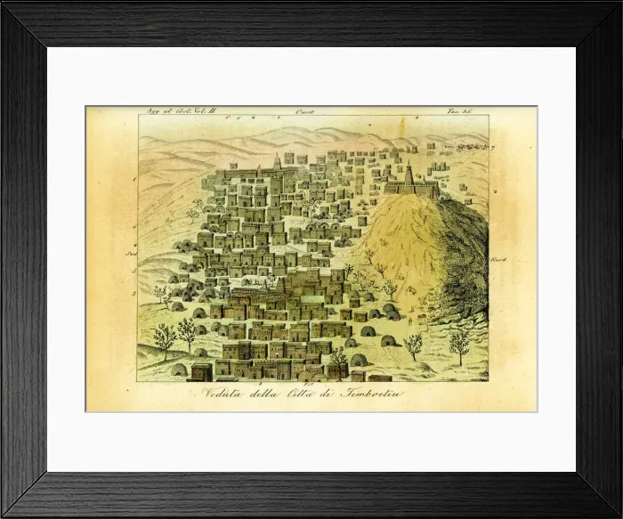 Framed Print : View of the city of Timbuktu, Mali Framed Print : View of the city of Timbuktu, Mali