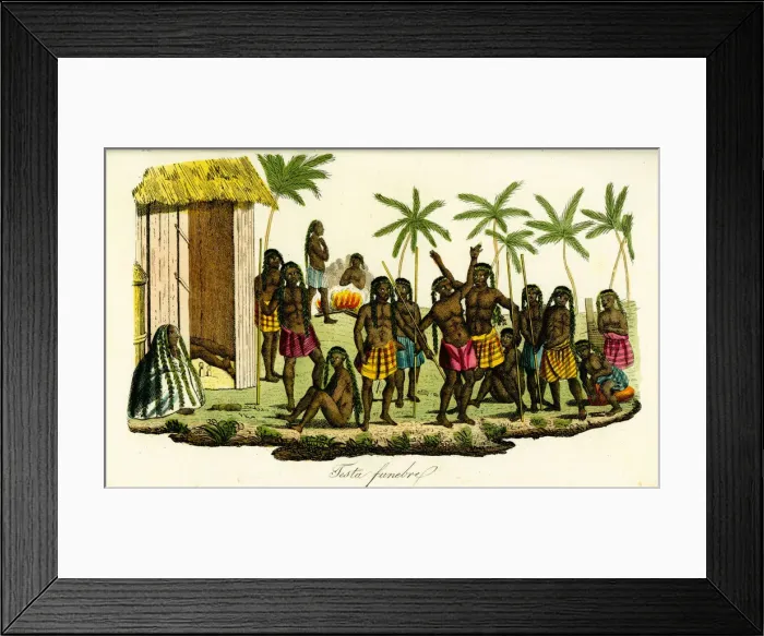 Framed Print : Funeral wake among the Luanda people of Angola Framed Print : Funeral wake among the Luanda people of Angola
