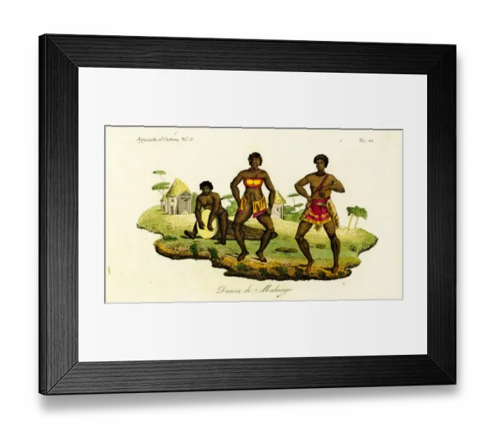 Framed Print : Two Mahungo women dancing the semba to music Framed Print : Two Mahungo women dancing the semba to music
