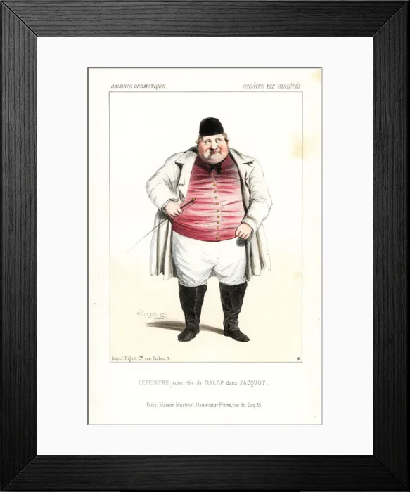 Framed Print : Emanuel Lepeintre Jr. as Galop in Jacquot, 1843 Framed Print : Emanuel Lepeintre Jr. as Galop in Jacquot, 1843
