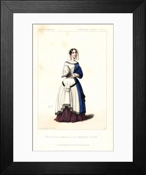 Framed Print : Emilie-Honorine Guyon as Marie in Les Orphelines Framed Print : Emilie-Honorine Guyon as Marie in Les Orphelines
