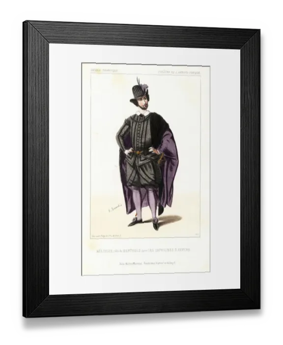 Framed Print : Etienne Marin Melingue as Berthold in Les Framed Print : Etienne Marin Melingue as Berthold in Les
