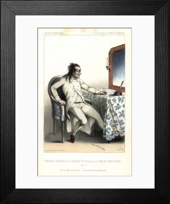 Framed Print : Frederic Lemaitre as Georges Maurice in La Framed Print : Frederic Lemaitre as Georges Maurice in La