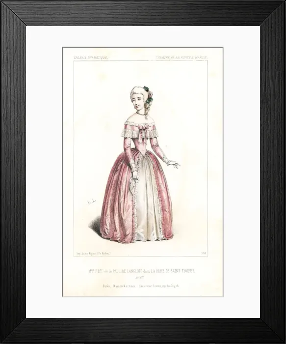 Framed Print : Madame J. Rey as Pauline Langlois in La Dame Framed Print : Madame J. Rey as Pauline Langlois in La Dame
