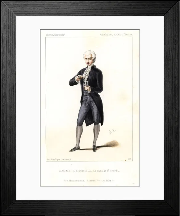 Framed Print : Charles Clarence as Charles d Arbel in La Framed Print : Charles Clarence as Charles d Arbel in La
