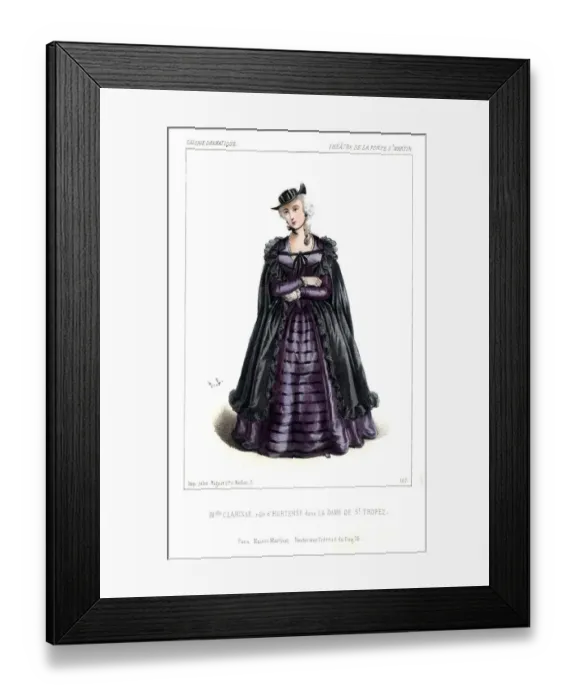 Framed Print : Mlle. Clarisse as Hortense in La Dame de St. Tropez, 1844 Framed Print : Mlle. Clarisse as Hortense in La Dame de St. Tropez, 1844