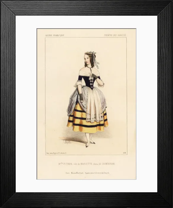 Framed Print : Marie Julie Pitron as Mariette in Le Chamboran, 1844 Framed Print : Marie Julie Pitron as Mariette in Le Chamboran, 1844
