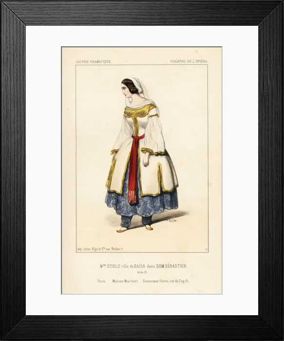 Framed Print : Mezzo-soprano Rosine Stoltz as Zaida in Dom Framed Print : Mezzo-soprano Rosine Stoltz as Zaida in Dom