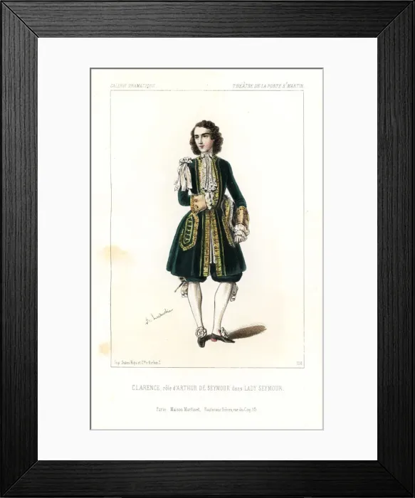 Framed Print : Clarence as Arthur Seymour in Lady Seymour, 1845 Framed Print : Clarence as Arthur Seymour in Lady Seymour, 1845