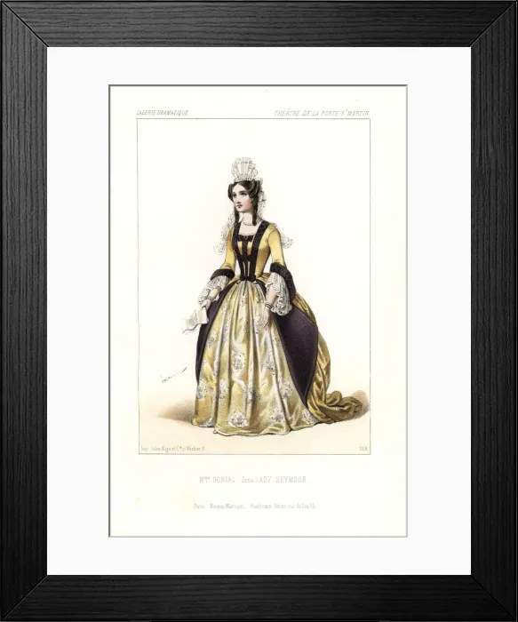 Framed Print : Marie Dorval in Lady Seymour, Theatre de la Framed Print : Marie Dorval in Lady Seymour, Theatre de la