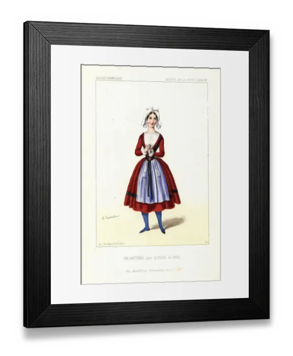 Framed Print : Dancer in costume of Breton in La Biche au Bois, 1845 Framed Print : Dancer in costume of Breton in La Biche au Bois, 1845