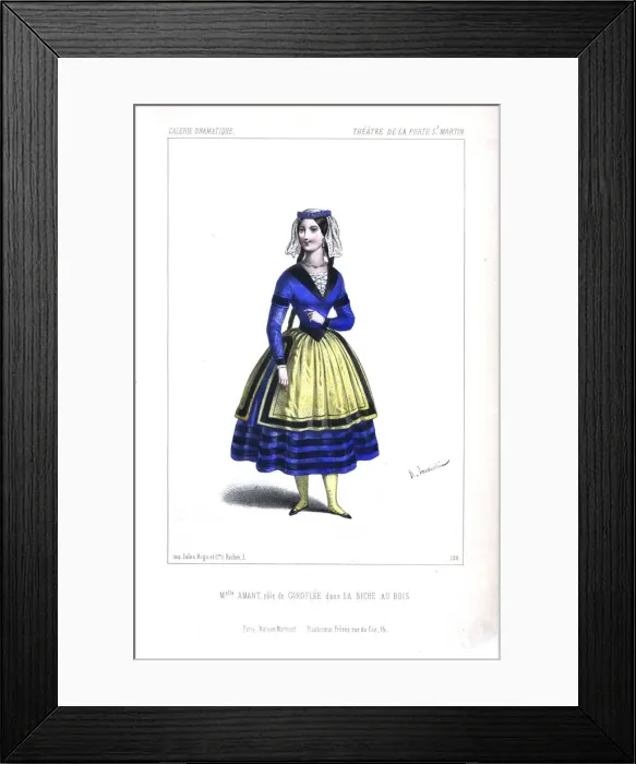 Framed Print : Pauline Amant in the role of Giroflee in La Framed Print : Pauline Amant in the role of Giroflee in La