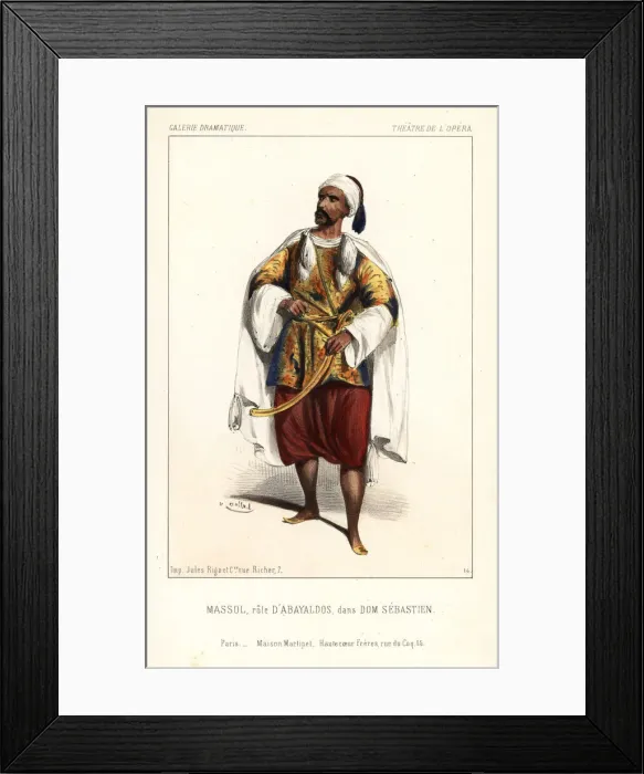 Framed Print : French baritone Jean-Etienne Massol as Abaldos Framed Print : French baritone Jean-Etienne Massol as Abaldos